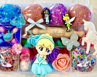Princess Cinderella Play Dough Sensory Kit: Organic, Non-Toxic Dough, Kids Birthday Gift