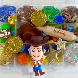 Toy Story Woody Cowboy Play Dough Sensory Kit: Organic, Non-Toxic Dough, Kids Birthday Gift