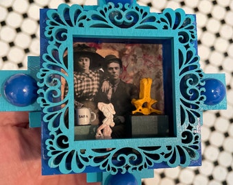 Sarah Cabinet Wall-hanging (Original One-of-a-kind Assemblage/ Original Shadow Box Art)