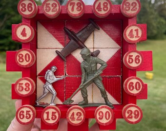 Lotto Cabinet Wall-hanging (Original, one-of-a-kind Assemblage/ Shadow Box art)