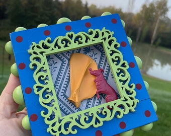 Good Boy! Cabinet Wall-hanging ( One of a kind Assemblage/Shadow Box art)