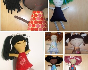 Custom handmade Ethnic Rag Dolls