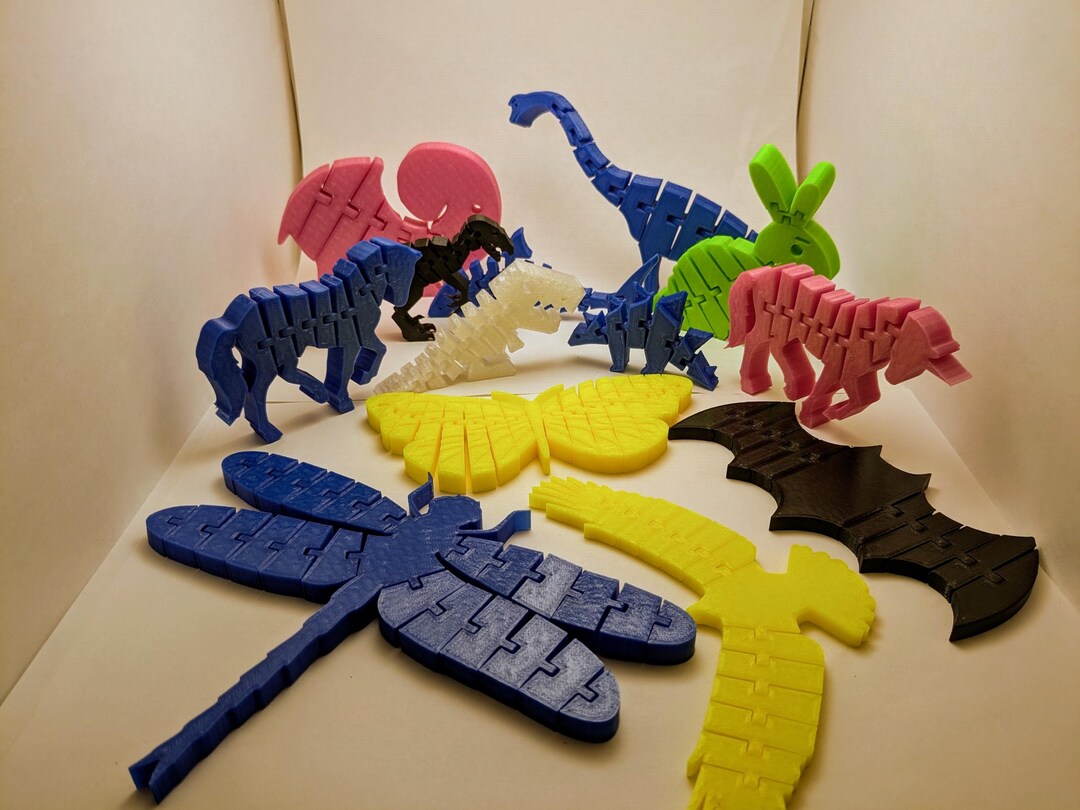 Lovable Rabbit Flexi Articulating Flexi-rabbit Mini Animal Fidget Toys ...
