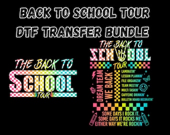 Back to School Tour Teacher DTF Transfer – Ready to Press Bundle