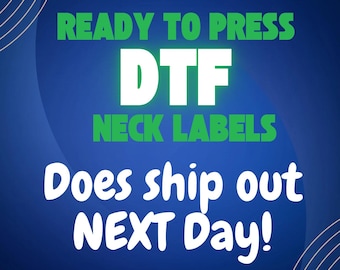 Custom Neck Tagless Labels DTF Transfers for Clothing Brand Branding