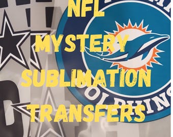 Mystery NFL Football Teams Sublimation Transfers| Ready-to-Press Football Apparel (8.5x11 or 8.5x14) | 8 Pack