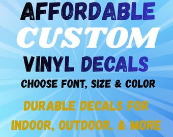 Personalize Vinyl Decal Stickers: Waterproof Lettering, Car, Home