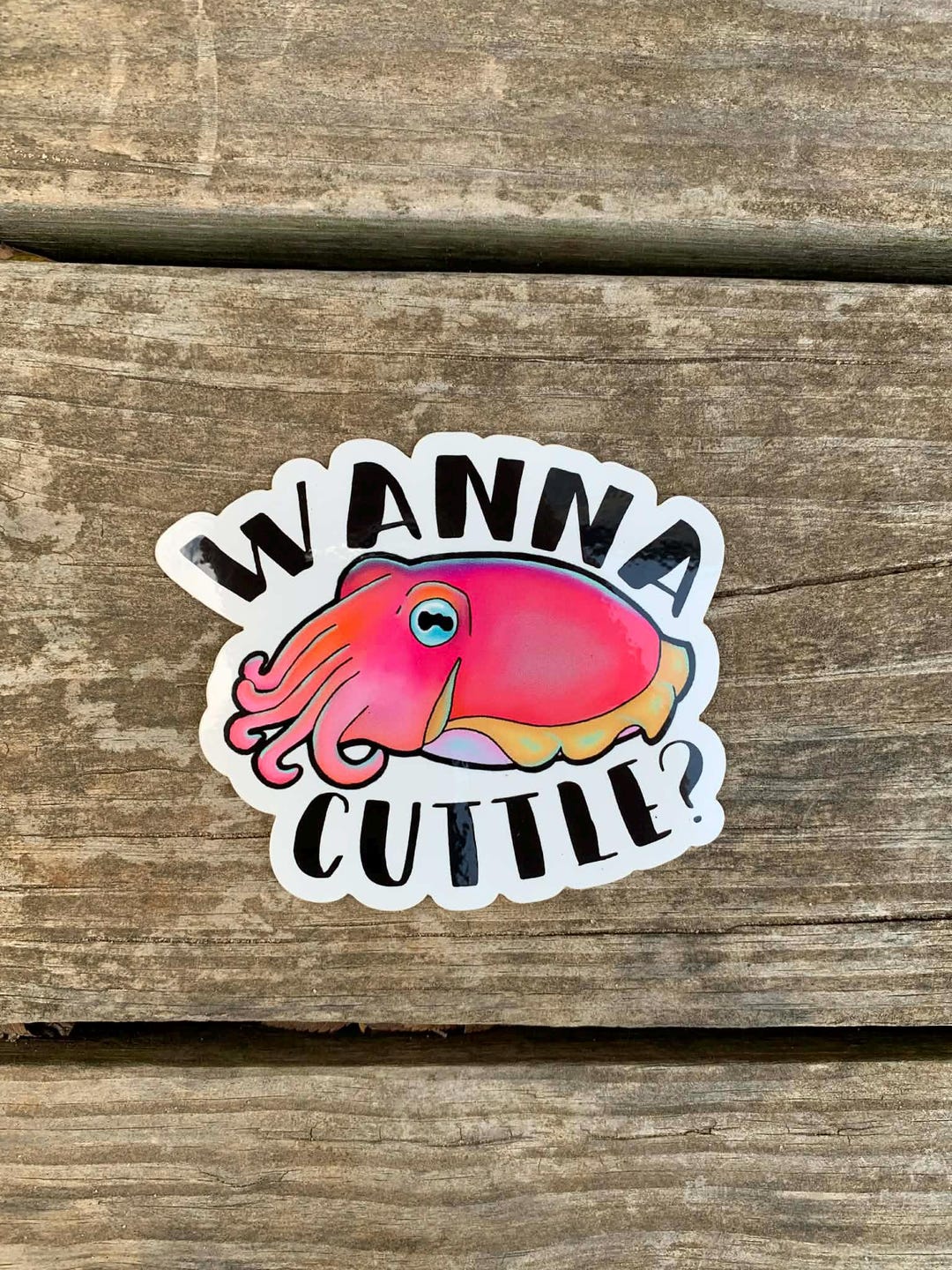 Wanna Cuttle Cuttlefish Sticker - Etsy
