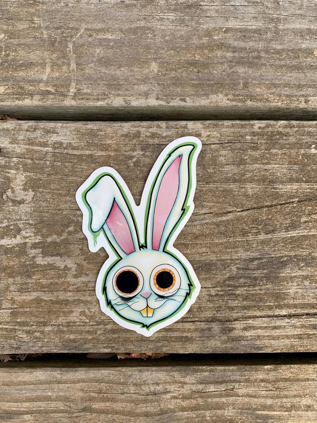 Stabbit the Rabbit White Rabbit Sticker - Etsy