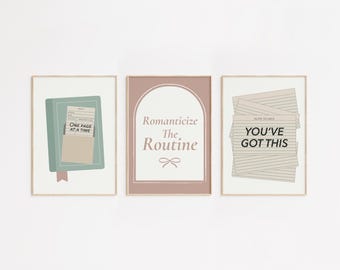 Set de impresiones con frases motivacionales / Decoración suave para dormitorio de niña (Descarga digital)
