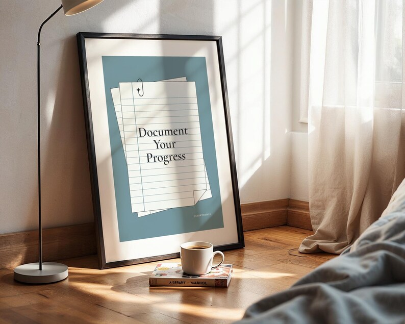Document Your Progress Print | Minimalist Study Motivation (digital ...