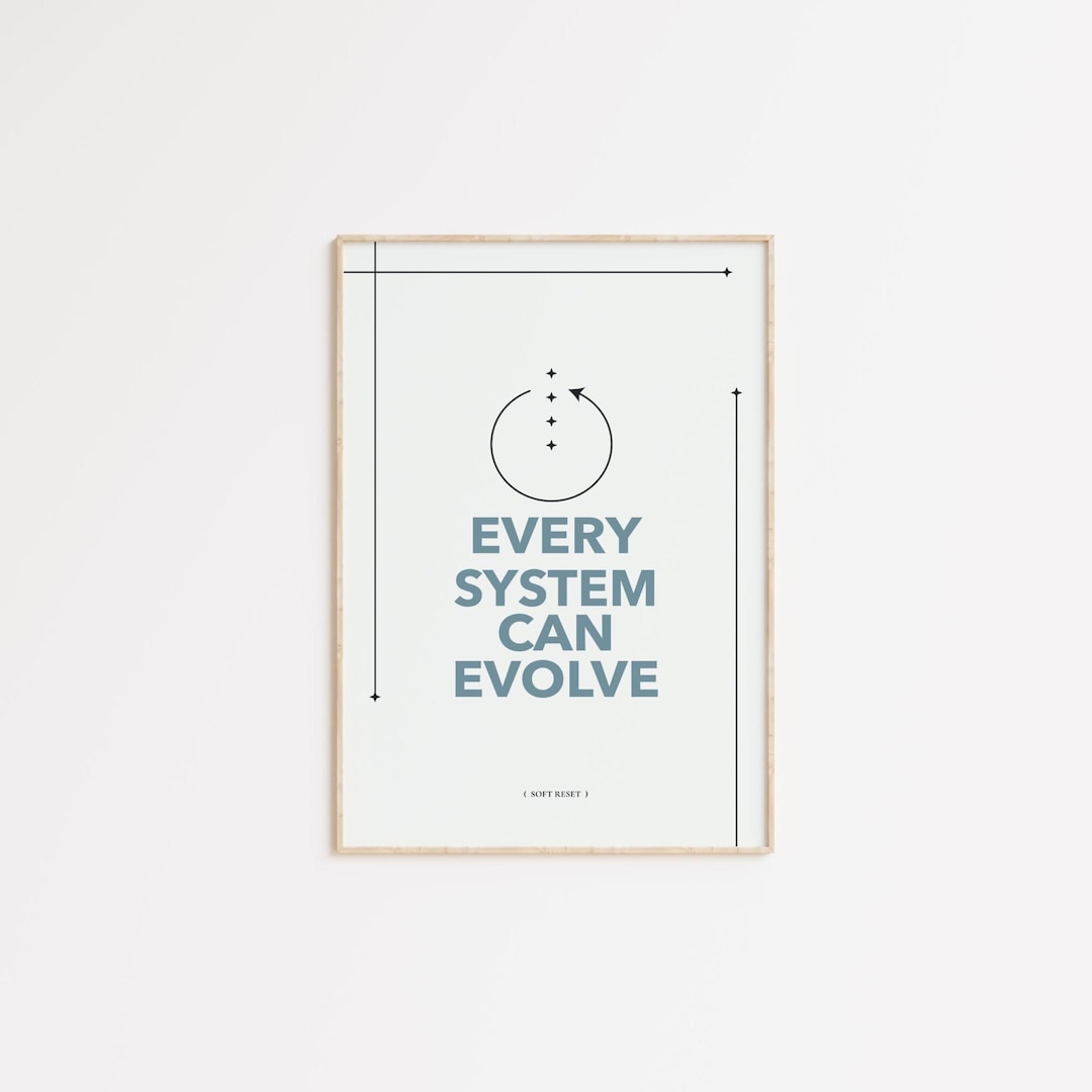 Vey R Sysm Every System Can Evolve Print | Minimalist Academic Decor (instant ...