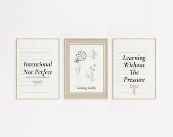 Conjunto de impresiones de afirmación / Decoración suave para dormitorio de niña (descarga digital)