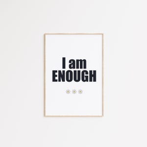 Self Love Affirmation Print: Minimalist Daisy Decor (Digital Download)