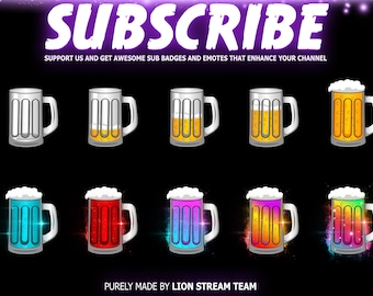 Badge Twitch per i subacquei Beer Glass: grafica per streamer