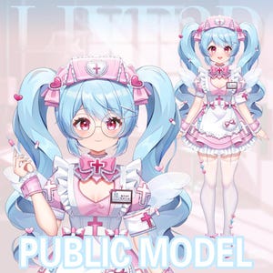 live2D Model  Nurse Twintail [Premade Vtuber Model/FULLY RIGGED/Ready to use/Vtube Studio]