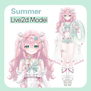 live2D Model Summer[Premade Vtuber Model/FULLY RIGGED/Ready to use/Vtube Studio]