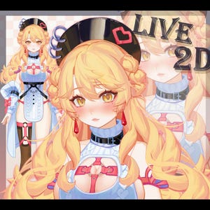live2D Model Golden-haired Girl [Premade Vtuber Model/FULLY RIGGED/Ready to use/Vtube Studio]