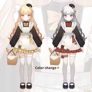 live2D Model Picnic Maid SUZU [Premade Vtuber Model/FULLY RIGGED/Ready to use/Vtube Studio]