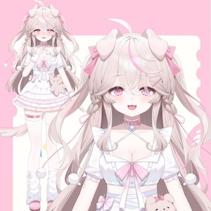 2D Model Sweetheart Welpe [Vorgefertigtes Vtuber Modell/FULLY RIGGED/Ready to use/Vtube Studio]