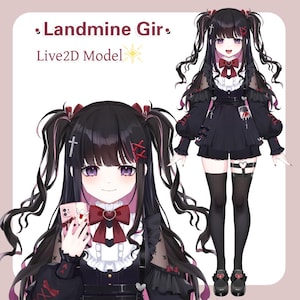 Modelo live2D Landmine Gir [Modelo Vtube prediseñado/Completamente armado/Listo para usar/Vtube Studio]
