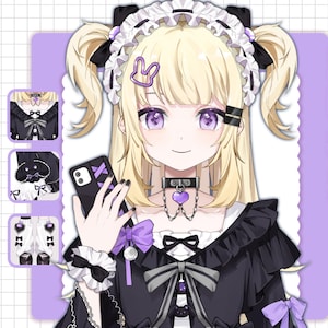 live2D Model  Gothic Baddie[Premade Vtuber Model/FULLY RIGGED/Ready to use/Vtube Studio]