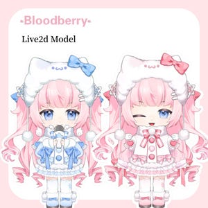 Modelo Bloodberry de live2D [Modelo de Vtube prediseñado/Completamente armado/Listo para usar/Vtube Studio]