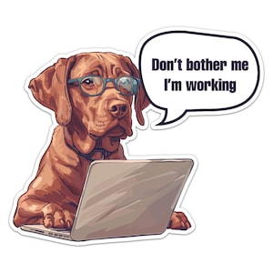 Funny Business Vizsla Dog Sticker Car Bumper Vinyl Decal