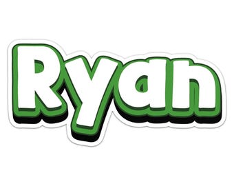 Ryan Name Sticker Car Bumper Decal