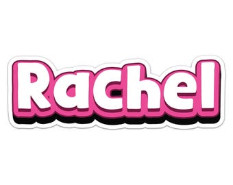 Rachel Name Sticker Car Bumper Decal