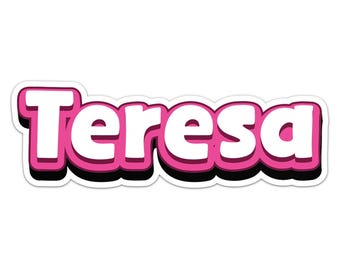 Teresa Name Sticker Car Bumper Decal