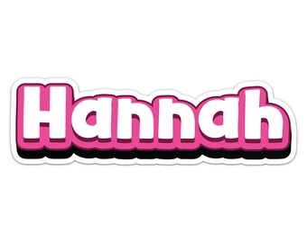 Hannah Name Sticker Car Bumper Decal