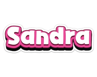 Sandra Name Sticker Car Bumper Decal