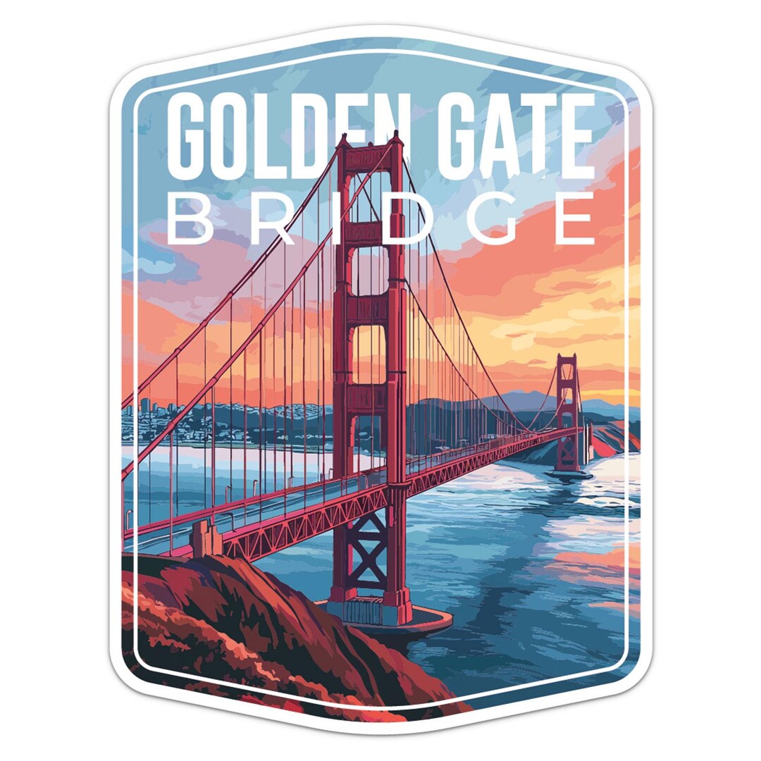Golden Gate Bridge Sticker Car Bumper Vinyl Decal - Etsy