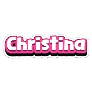 Christina Name Sticker Car Bumper Decal