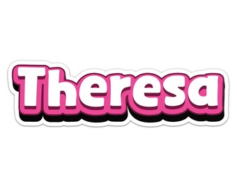Theresa Name Sticker Car Bumper Decal