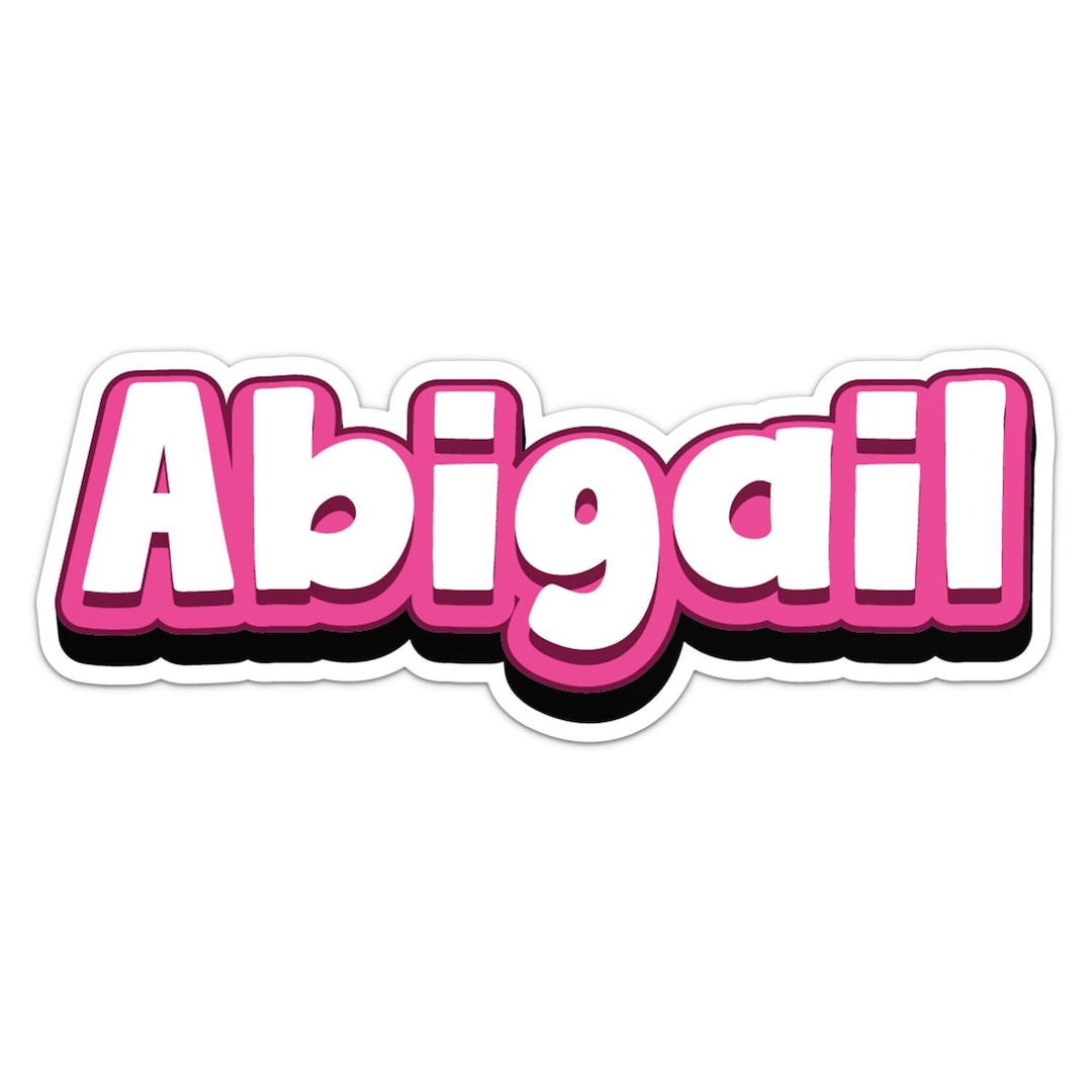 Abigail Name Sticker Car Bumper Decal - Etsy