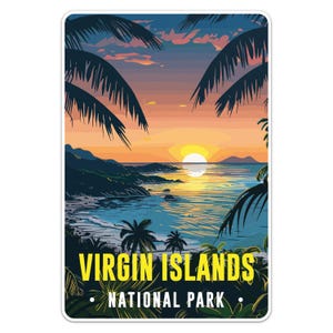 Sunset Virgin Islands National Park Sticker Car Bumper Decal