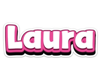 Laura Name Sticker Car Bumper Decal