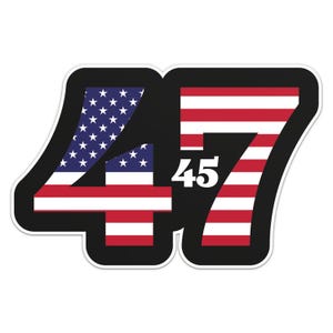 Trump 45 47 President Sticker Car Bumper Vinyl Decal
