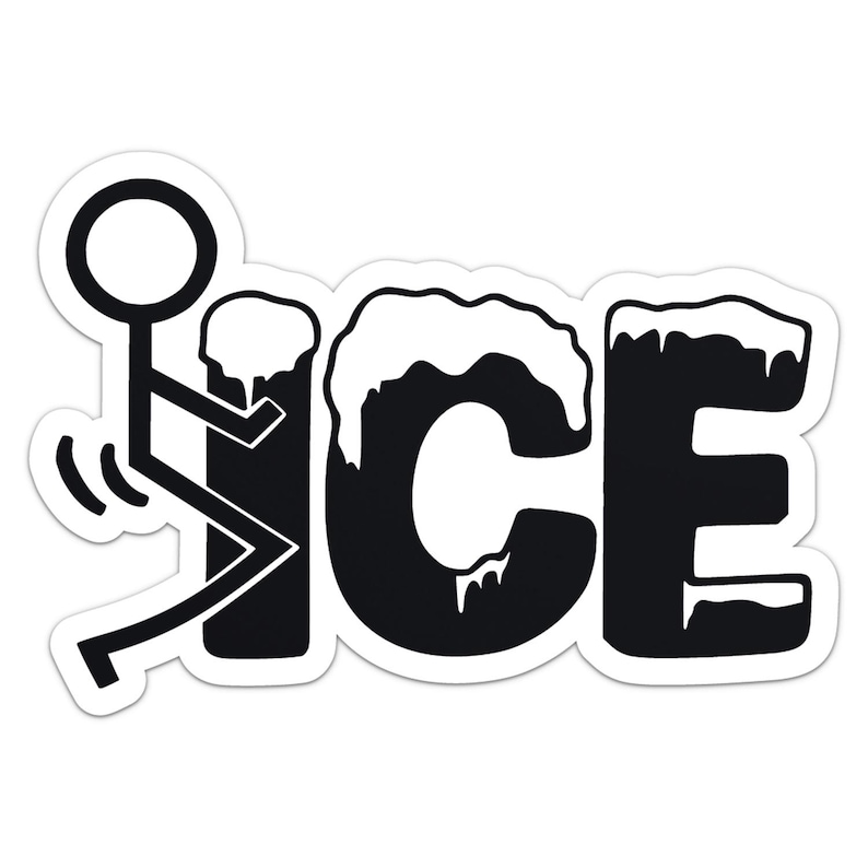 Sticker Ice Man Anti Ice Sticker Car Bumper Vinyl Decal - Etsy