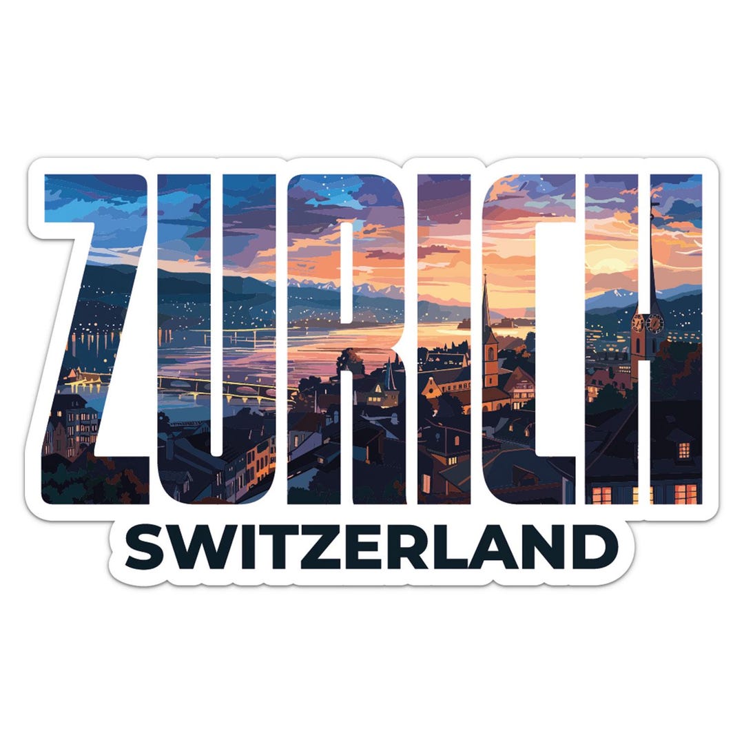 Switzerland Zurich City Sticker Car Bumper Vinyl Decal - Etsy