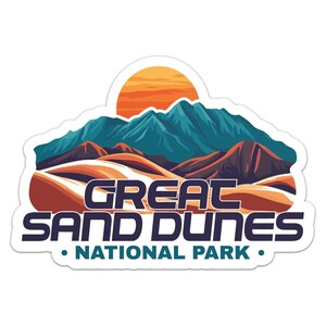 Calcomanía de vinilo para parachoques de coche del Parque Nacional Great Sand Dunes