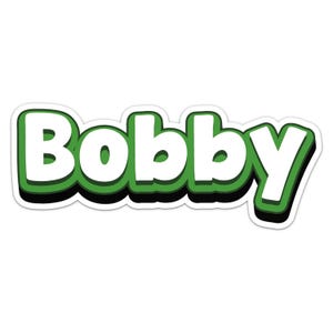 Bobby Name Sticker Car Bumper Decal