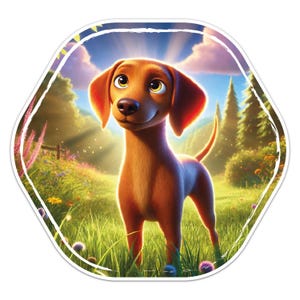 Sweet Vizsla Dog Sticker Car Bumper Vinyl Decal