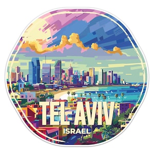 Israel Tel Aviv City Sticker Car Bumper Decal