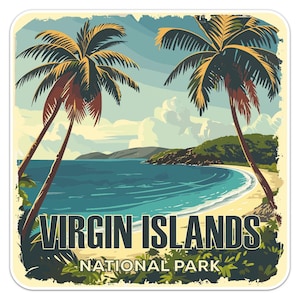 Vintage Virgin Islands National Park Car Bumper Sticker