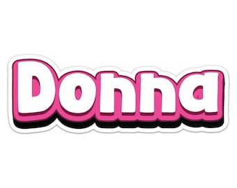 Donna Name Sticker Car Bumper Decal
