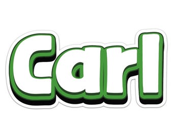 Carl Name Sticker Car Bumper Decal