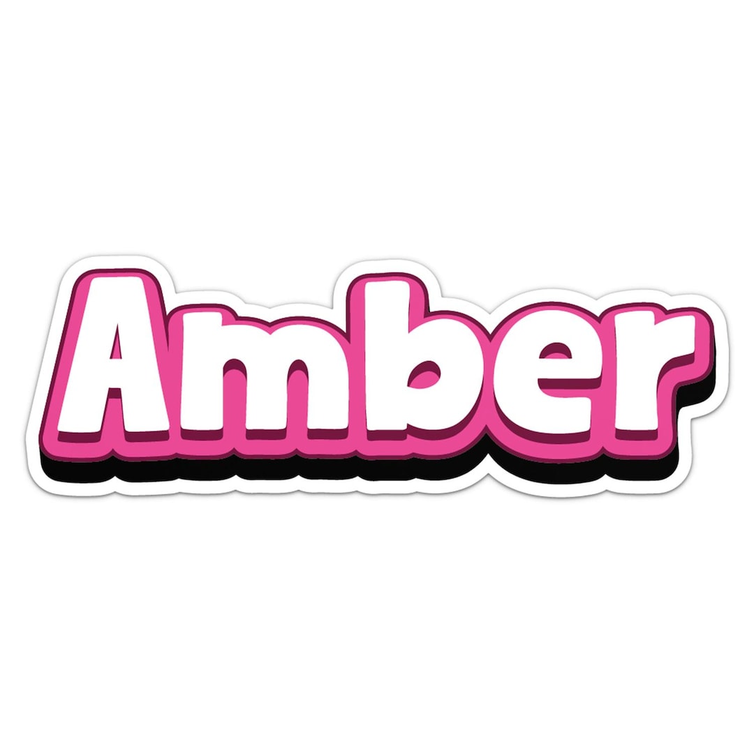 Amber Name Sticker Car Bumper Decal - Etsy